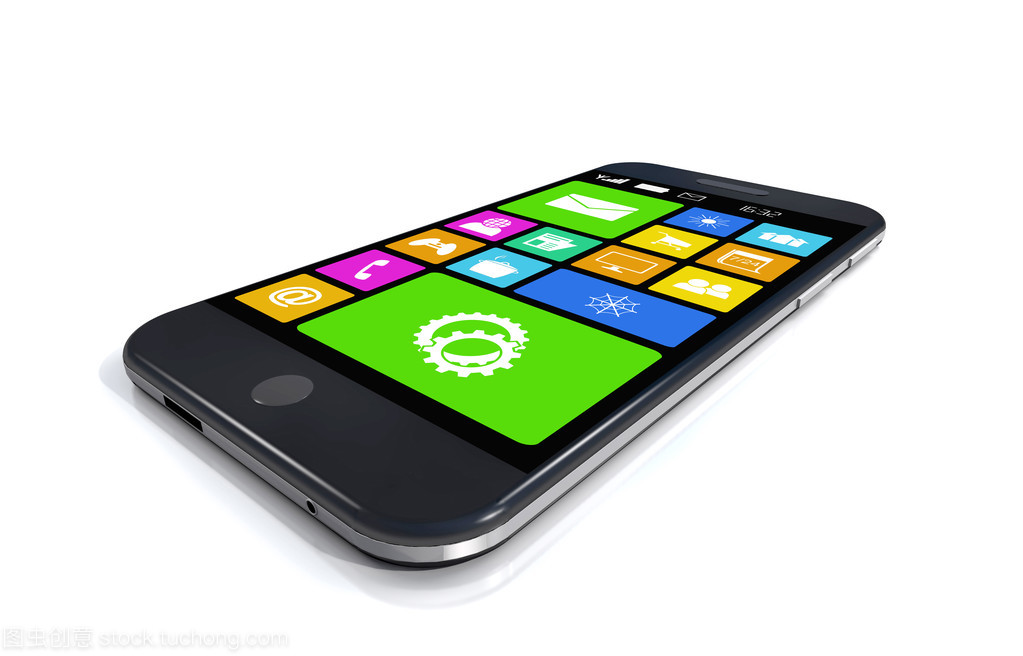 黑色智能手機 軟件應用的完美畫布